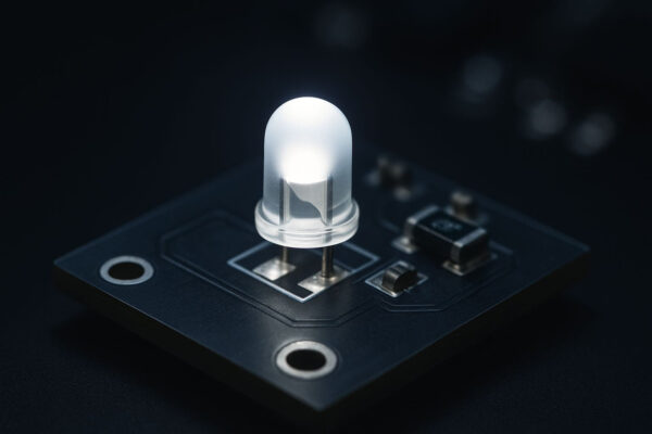 LED im Detail: Aufbau und Funktionsweise verständlich erklärt LED auf Platine – leuchtende Diode im Detail