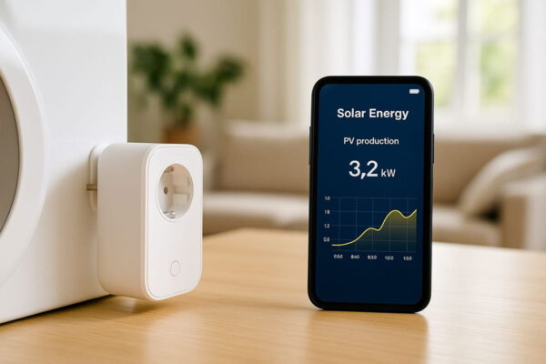 PV-Überschuss erkennen mit App und Zwischenstecker PV-Überschuss erkennen mit App-Anzeige und smarter Steckdose im Haushalt