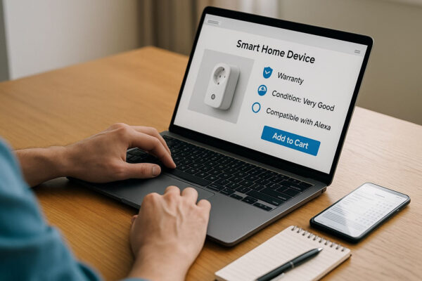 Refurbished Smart-Home-Geräte kaufen – Tipps für sichere Kaufentscheidung Refurbished Smart-Home-Geräte kaufen: Käufer prüft Zustand, Garantie und Kompatibilität vor dem Online-Kauf