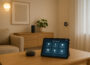 Smart-Home-Automatisierung im modernen Wohnzimmer mit vernetzten Geräten