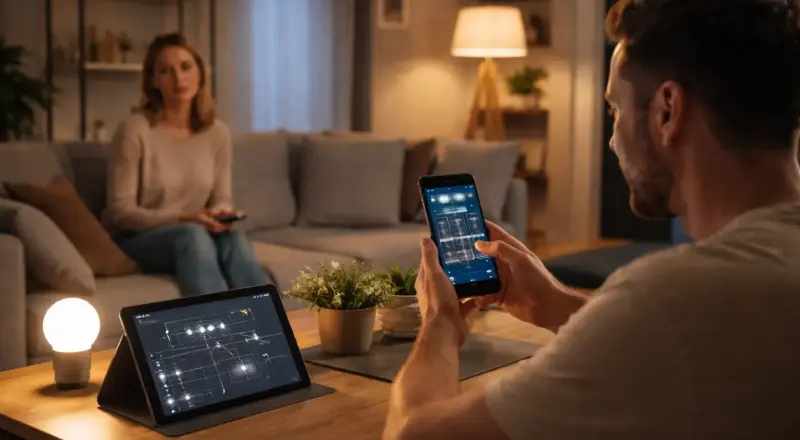 Einfache Lichtautomation im Wohnzimmer ohne komplexe Szenen