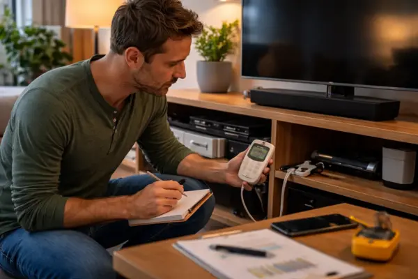 Stromverbrauch einzelner Geräte im Haushalt mit einem Energiekostenmessgerät analysieren