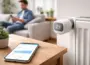 Smarte Heizkörperthermostate synchronisieren mit Zeitplänen in einem Wohnraum